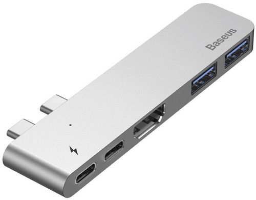 Адаптер Baseus Adapter Female USB-C to 2xUSB+HDMI+2xUSB-C
