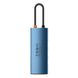 USB Type-C Хаб 6 in 1 Baseus Metal Gleam Series USB-C to 3x USB 3.0 + HDMI + PD + RJ45 Blue фото 3