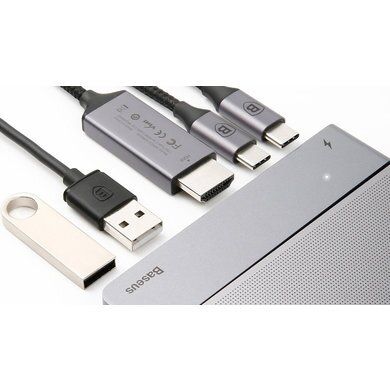 Хаб Baseus USB-C to 2xUSB+HDMI+2xUSB-C