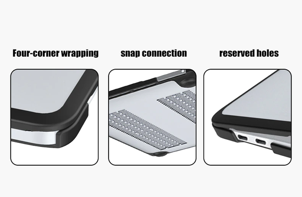Чехол накладка для MacBook Pro 16.2" Zamax Soft Shield Protective Case - Black&White