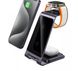 Бездротова зарядка 3 in 1 Ultra-Thin Smart Stand Pure Metal WL 15W Dark Purple