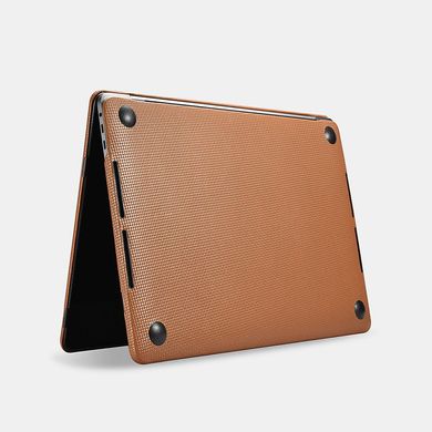 Шкіряний чохол для MacBook Air 13" (2018-2020) iCarer Real Leather Woven Pattern Series Case Brown