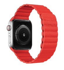 Ремешок Leather Link для Apple Watch 45/44/42 mm Red