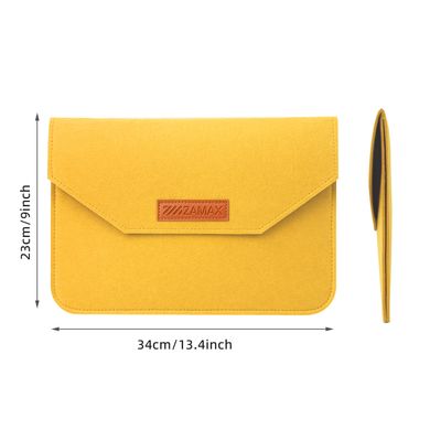 Чехол конверт ZAMAX Felt Sleeve для MacBook Air 13.6" 2022 (M2) Yellow